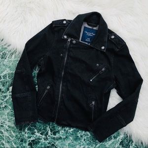 American Eagle | Denim Moto Jacket